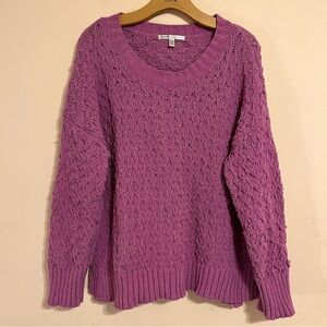 Purple Chenille Textured Sweater
